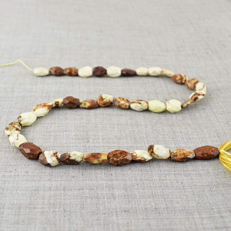 gemsmore:Natural Picasso Jasper Untreated Beads Strand