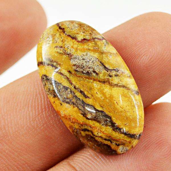 gemsmore:Natural Picture Jasper Oval Shape Untreated Loose Gemstone