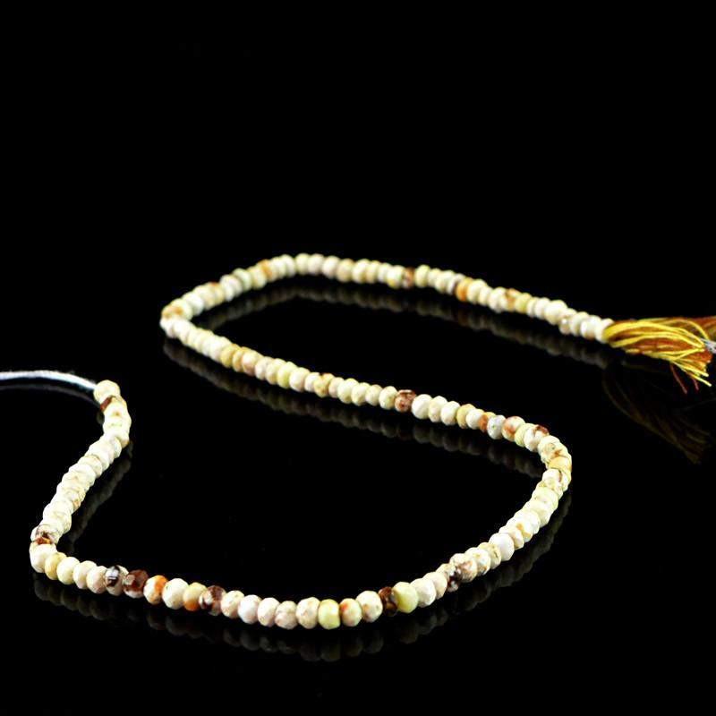 gemsmore:Natural Picture Jasper Untreated Beads Strand