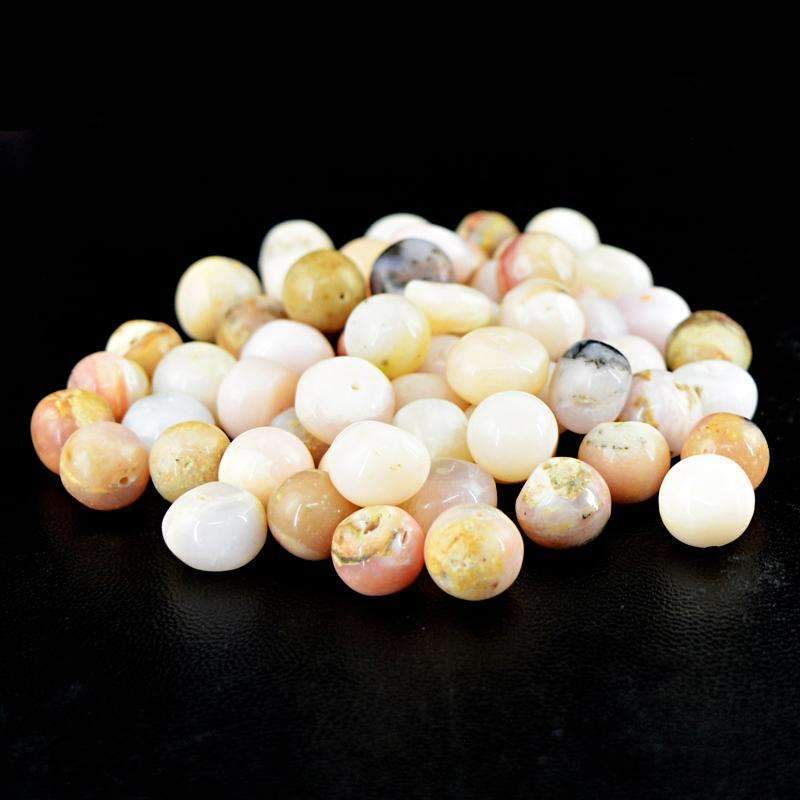 gemsmore:Natural Pink Australian Opal Beads Lot - Round Shape Drilled