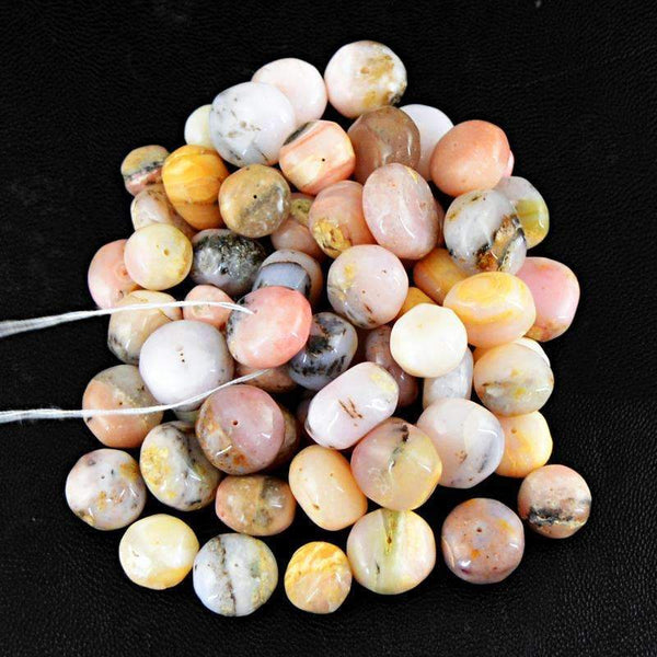 gemsmore:Natural Pink Australian Opal Beads Lot Round Shape Drilled