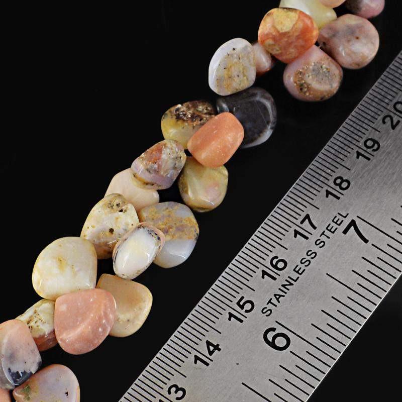 gemsmore:Natural Pink Australian Opal Beads Strand