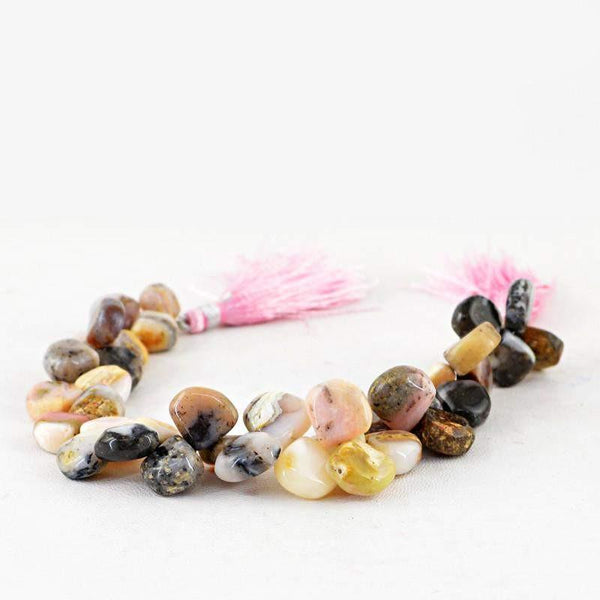 gemsmore:Natural Pink Australian Opal Beads Strand