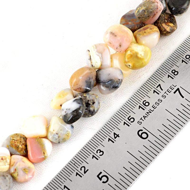 gemsmore:Natural Pink Australian Opal Beads Strand