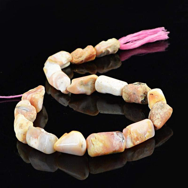 gemsmore:Natural Pink Australian Opal Beads Strand