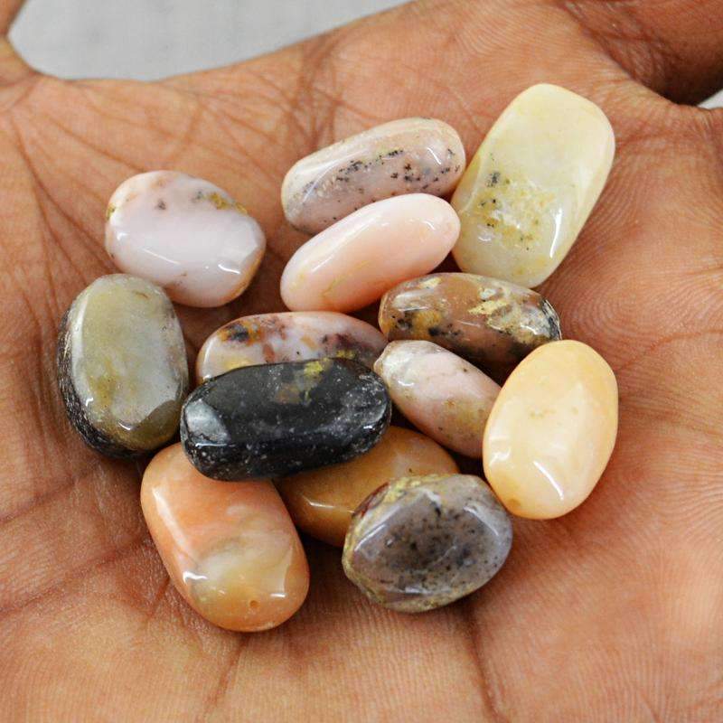 gemsmore:Natural Pink Australian Opal Drilled Beads Lot