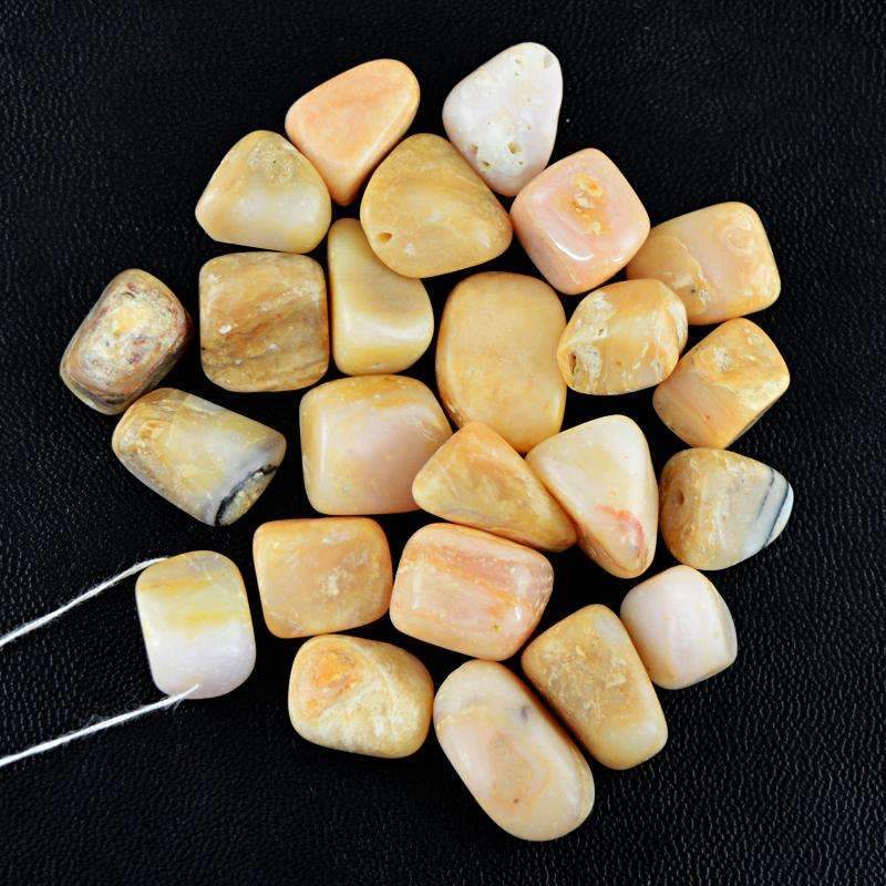 gemsmore:Natural Pink Australian Opal Drilled Beads Lot