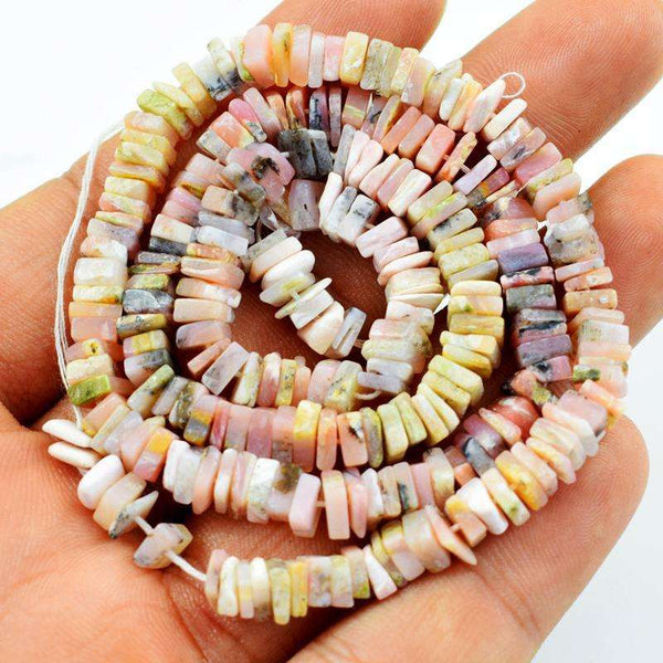 gemsmore:Natural Pink Australian Opal Drilled Beads Strand