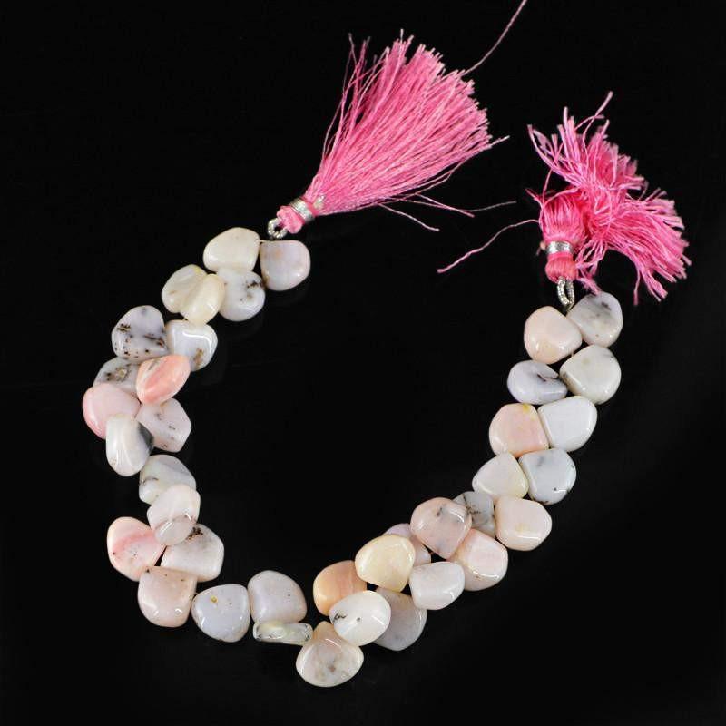 gemsmore:Natural Pink Australian Opal Drilled Beads Strand