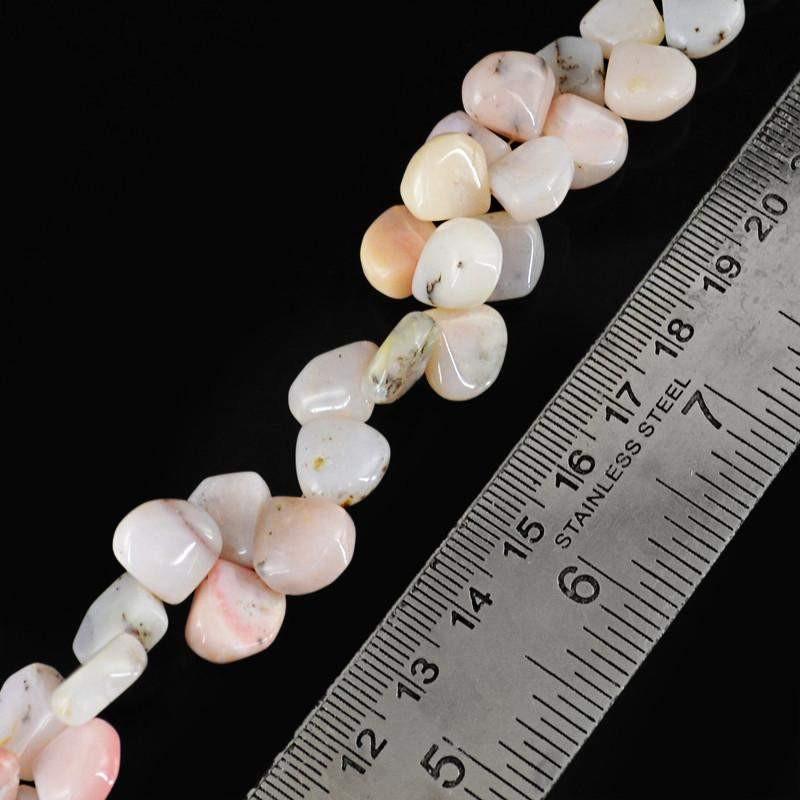 gemsmore:Natural Pink Australian Opal Drilled Beads Strand