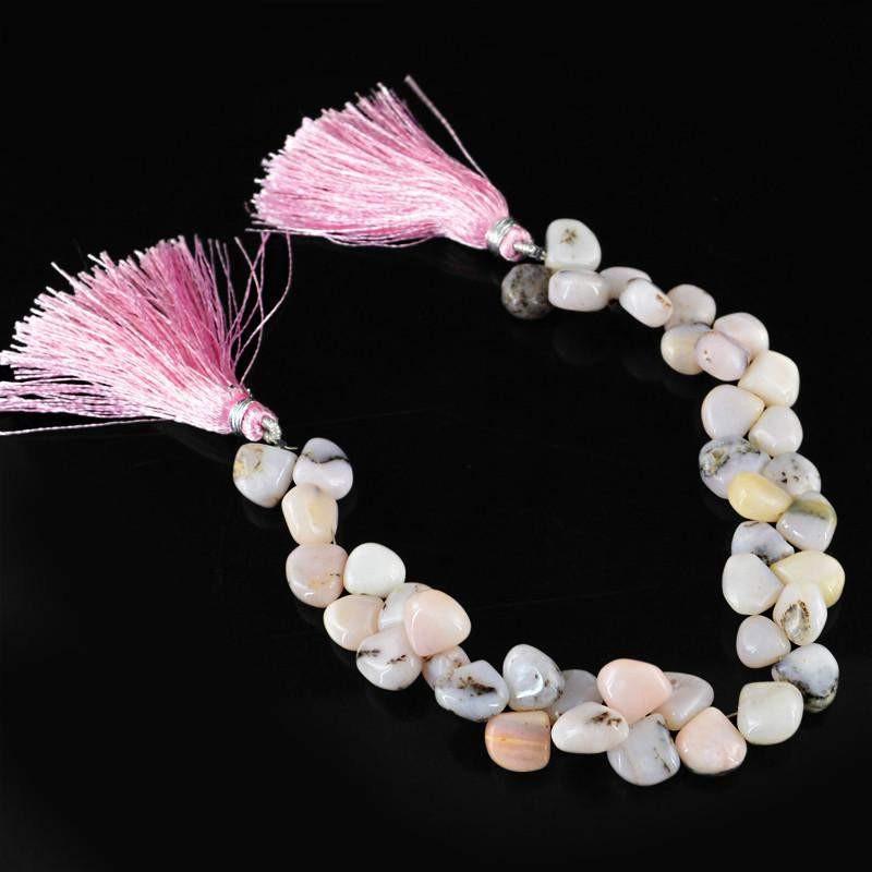 gemsmore:Natural Pink Australian Opal Drilled Beads Strand