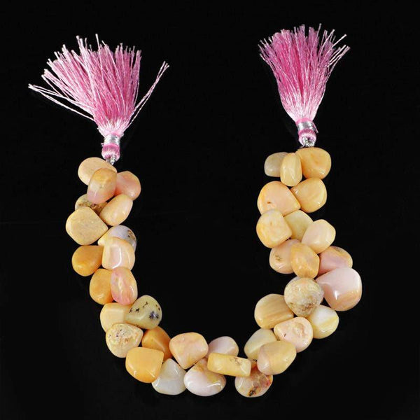 gemsmore:Natural Pink Australian Opal Drilled Beads Strand