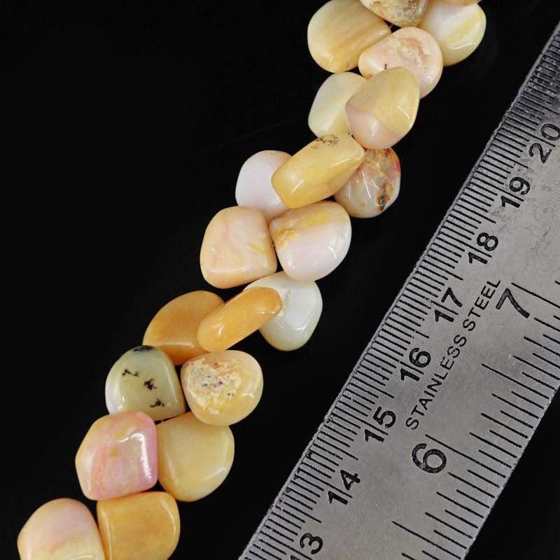 gemsmore:Natural Pink Australian Opal Drilled Beads Strand