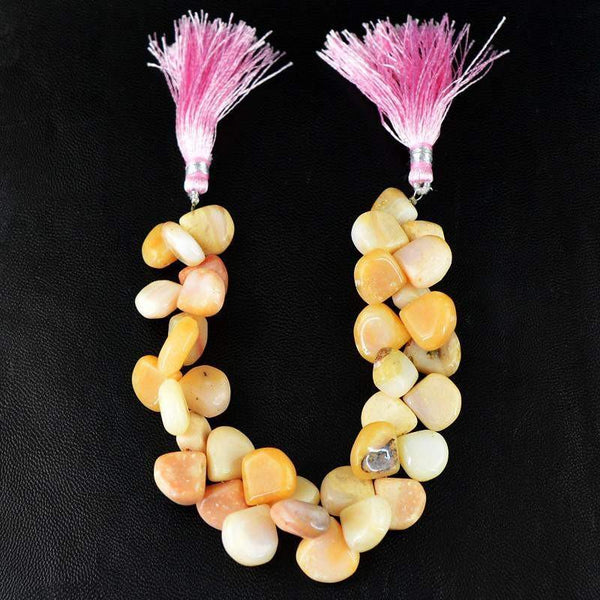 gemsmore:Natural Pink Australian Opal Drilled Beads Strand