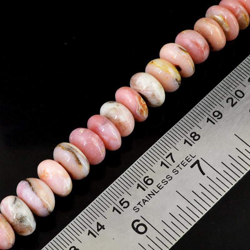 gemsmore:Natural Pink Australian Opal Drilled Beads Strand