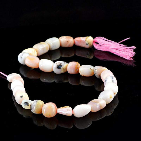 gemsmore:Natural Pink Australian Opal Drilled Beads Strand