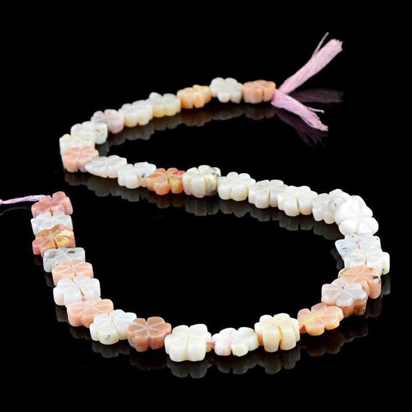 gemsmore:Natural Pink Australian Opal Drilled Beads Strand