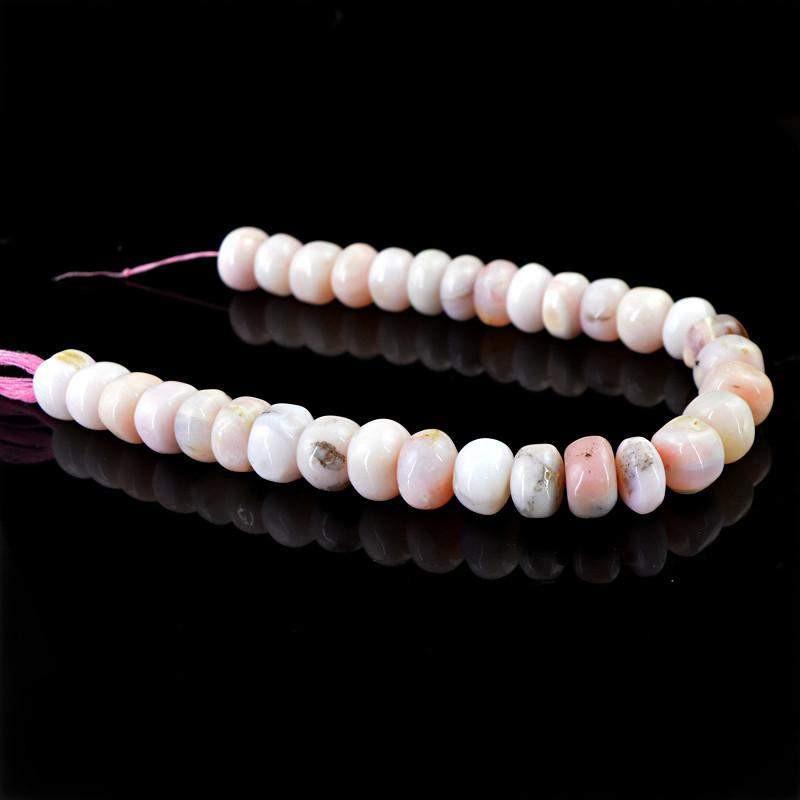 gemsmore:Natural Pink Australian Opal Drilled Round Beads Strand