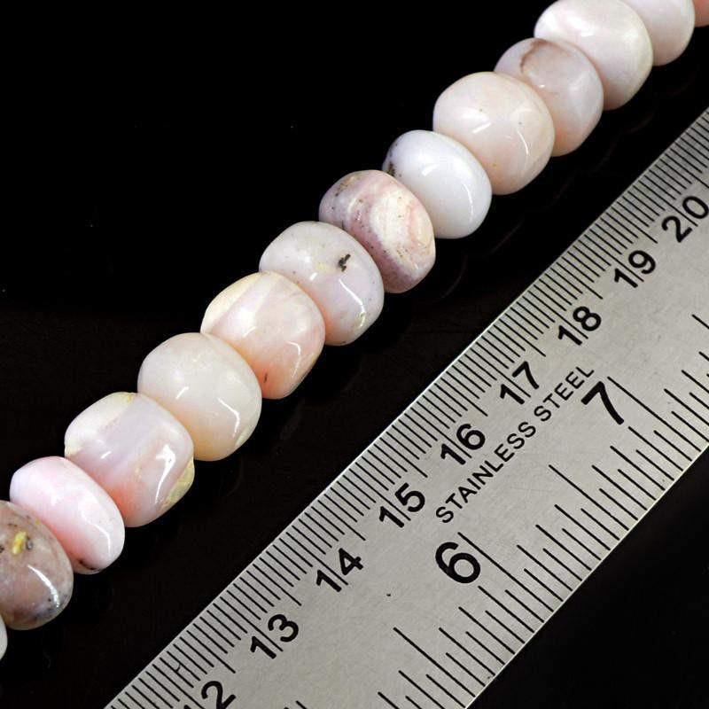 gemsmore:Natural Pink Australian Opal Drilled Round Beads Strand