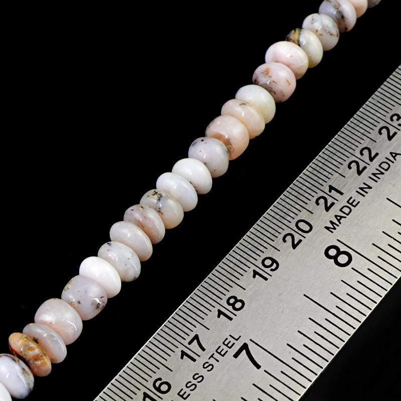gemsmore:Natural Pink Australian Opal Drilled Round Beads Strand