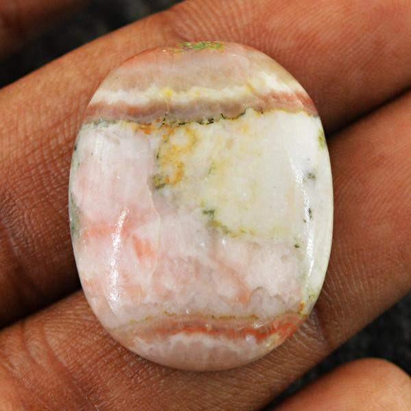 gemsmore:Natural Pink Australian Opal Oval Shape Gemstone