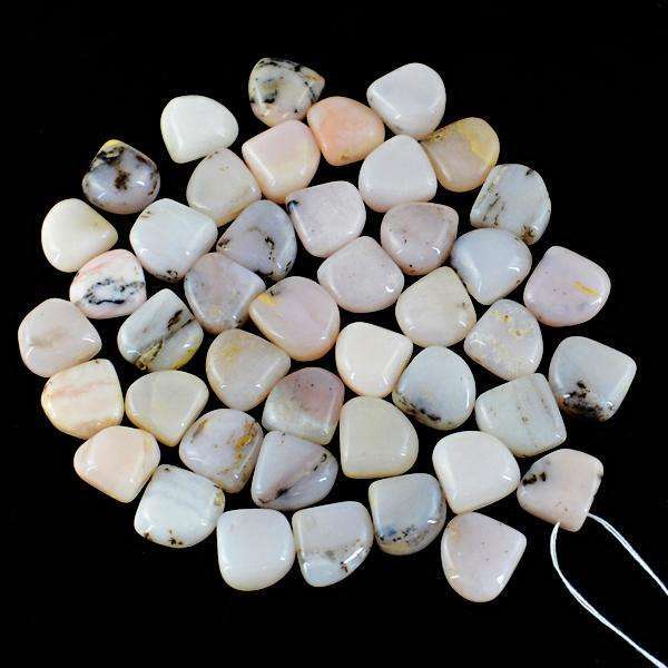 gemsmore:Natural Pink Australian Opal Pear Shape Drilled Beads Lot