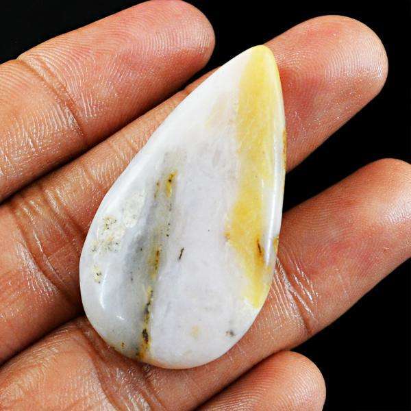 gemsmore:Natural Pink Australian Opal Pear Shape Loose Gemstone