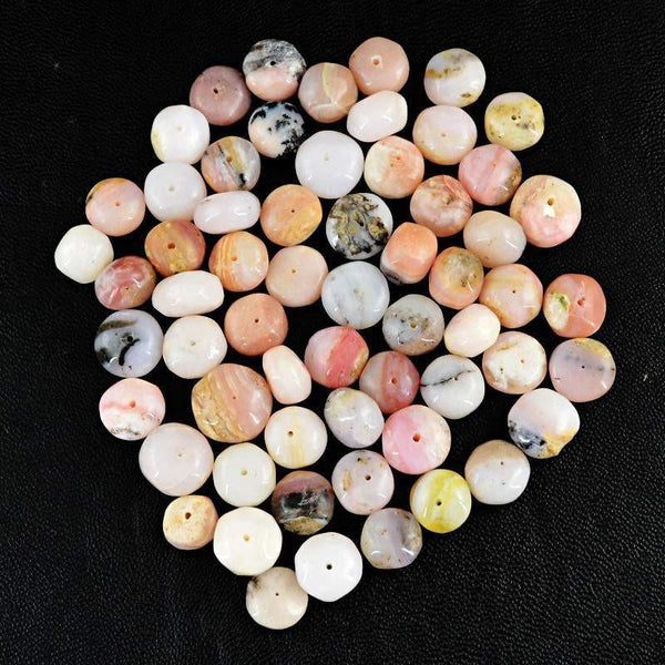 gemsmore:Natural Pink Australian Opal Round Beads Lot