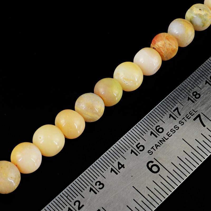 gemsmore:Natural Pink Australian Opal Strand Round Shape Drilled Beads