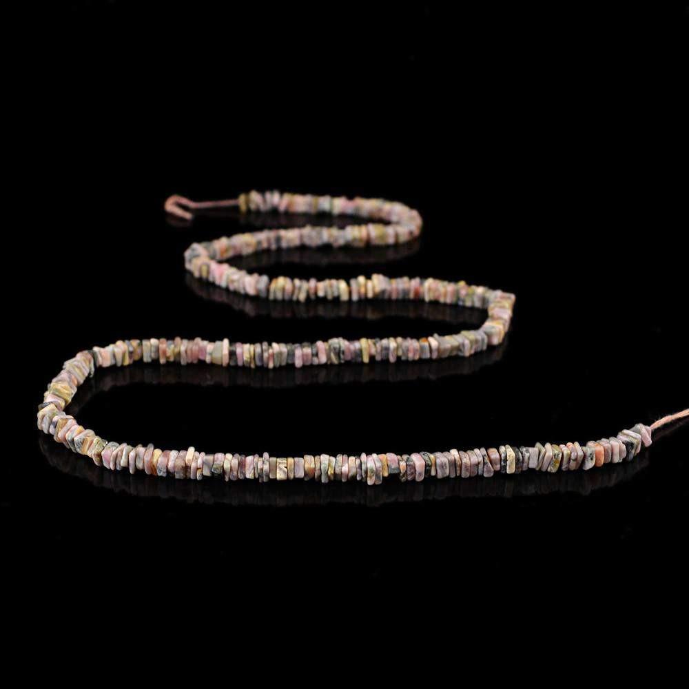 gemsmore:Natural Pink Australian Opal Unheated Beads Strand