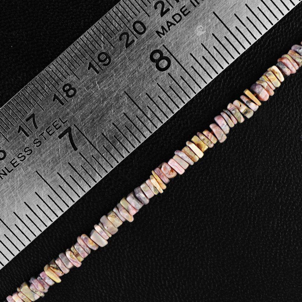 gemsmore:Natural Pink Australian Opal Unheated Beads Strand