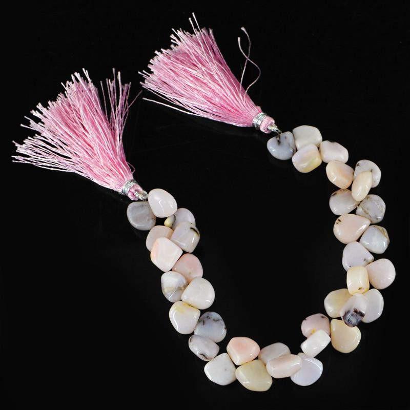 gemsmore:Natural Pink Australian Opal Unheated Beads Strand