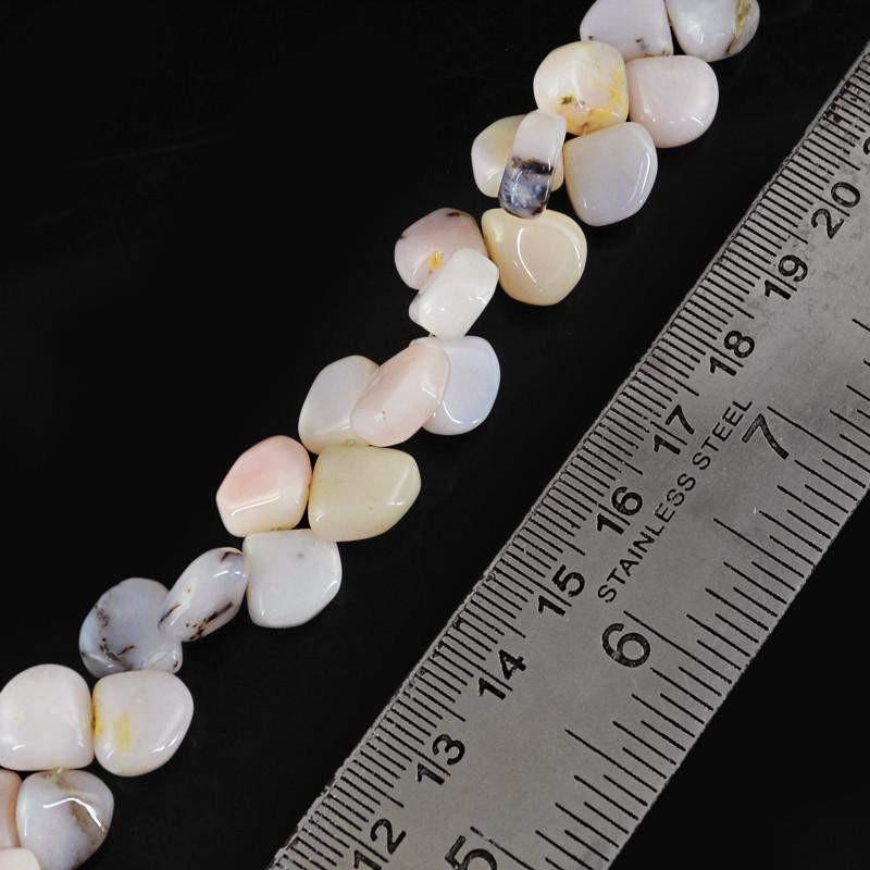 gemsmore:Natural Pink Australian Opal Unheated Beads Strand