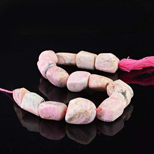 gemsmore:Natural Pink Australian Opal Unheated Beads Strand