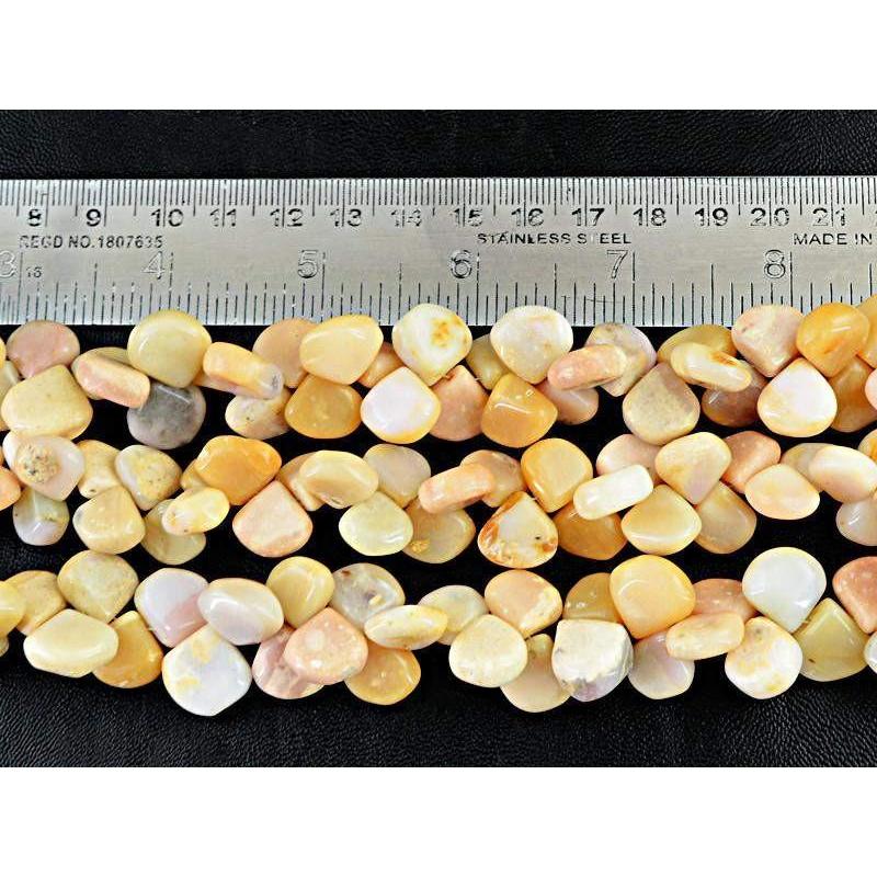 gemsmore:Natural Pink Australian Opal Unheated Beads Strands