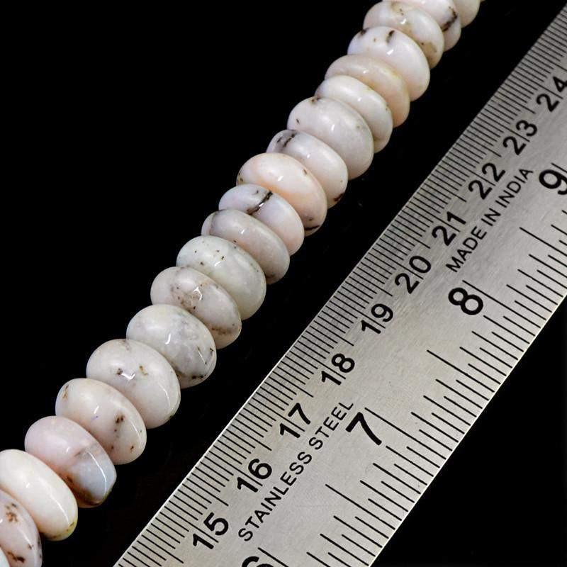 gemsmore:Natural Pink Australian Opal Unheated Drilled Beads Strand