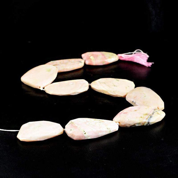 gemsmore:Natural Pink Australian Opal Untreated Beads Strand