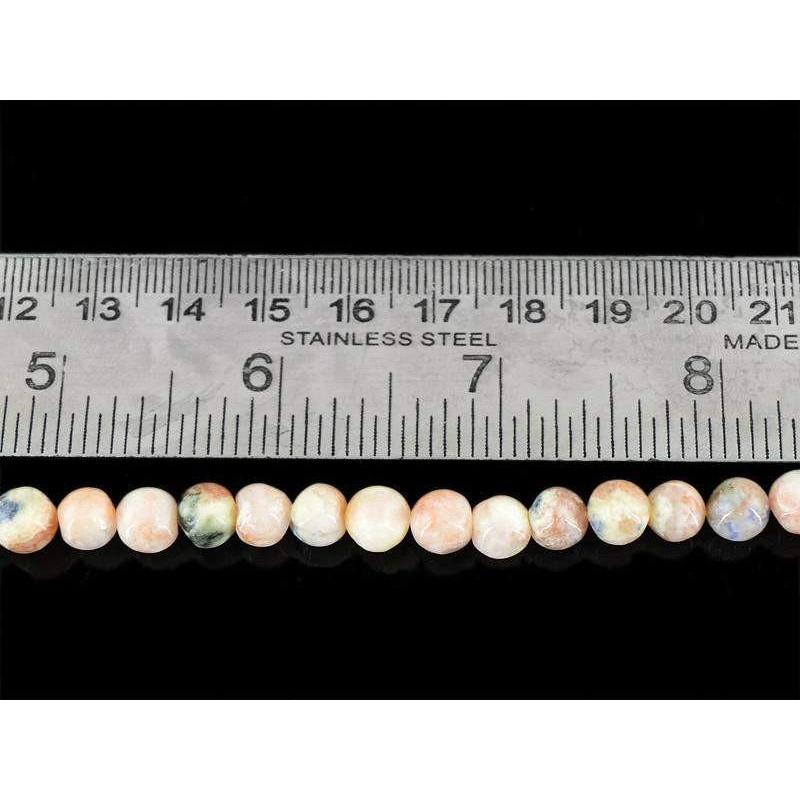 gemsmore:Natural Pink Australian Opal Untreated Beads Strand