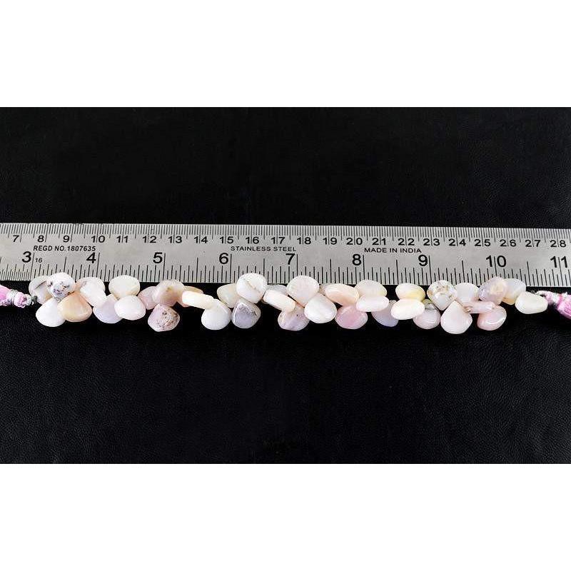 gemsmore:Natural Pink Australian Opal Untreated Drilled Beads Strand