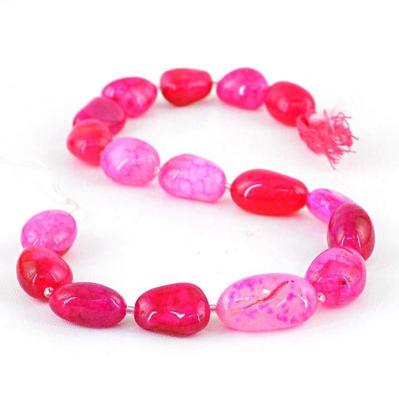 gemsmore:Natural Pink Onyx Beads Strand