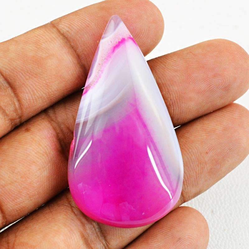 gemsmore:Natural Pink Onyx Gemstone Loose Pear Shape