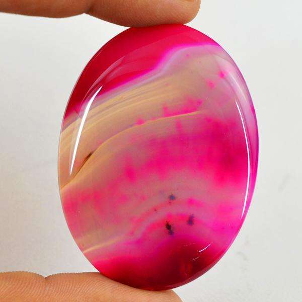 gemsmore:Natural Pink Onyx Oval Shape Untreated Loose Gemstone