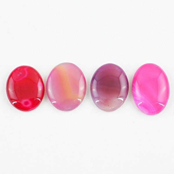 gemsmore:Natural Pink Onyx Oval Shape Worry Stone Gems Lot