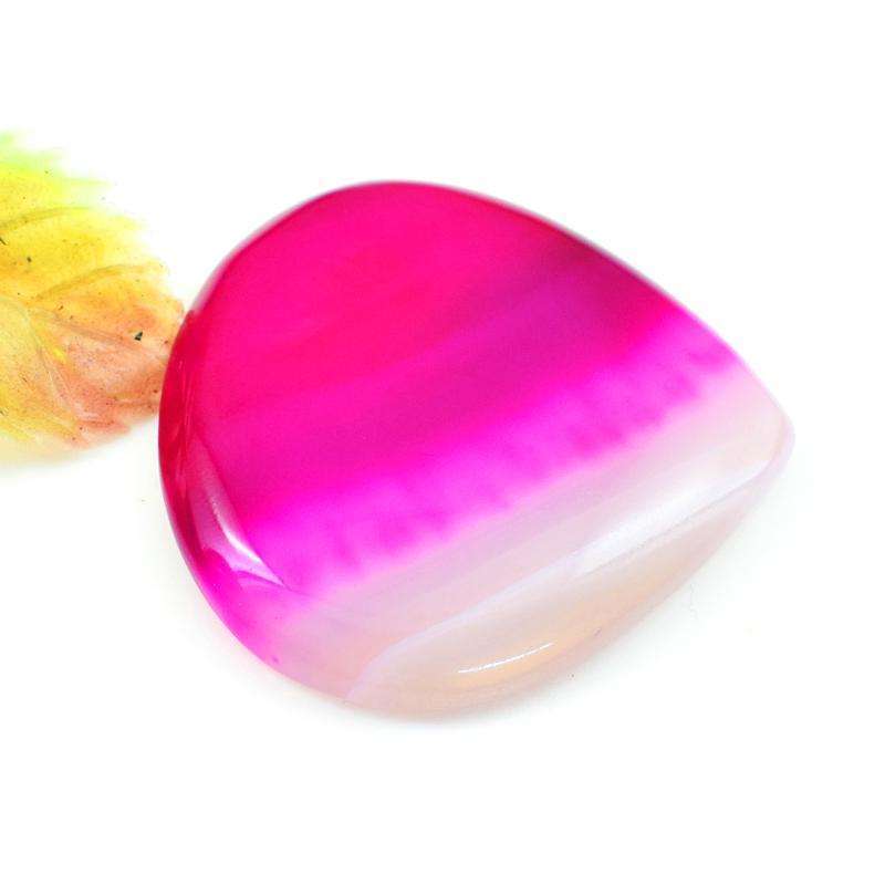 gemsmore:Natural Pink Onyx Pear Shape Untreated Loose Gemstone