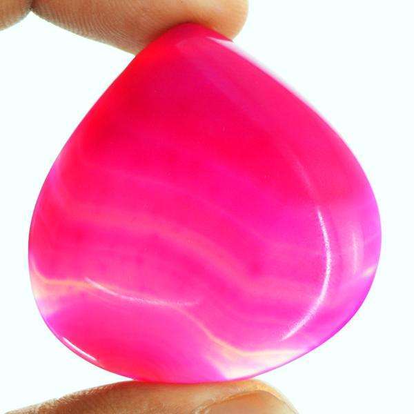 gemsmore:Natural Pink Onyx Pear Shape Untreated Loose Gemstone.