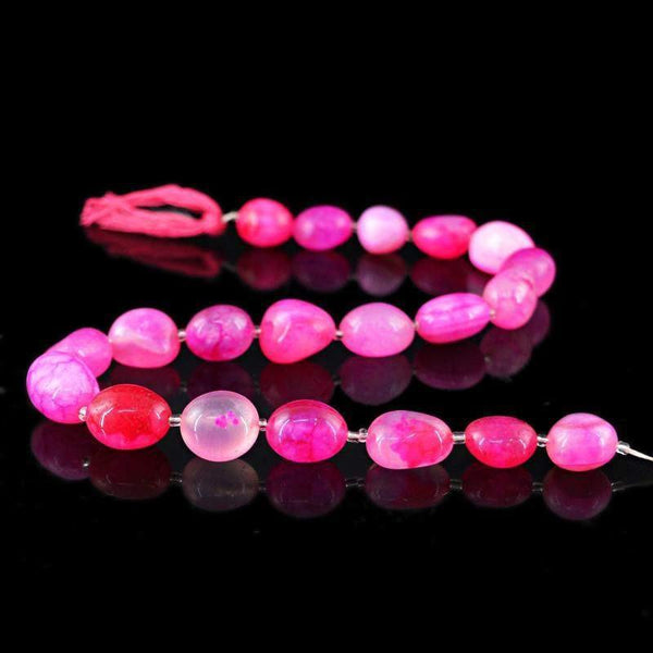 gemsmore:Natural Pink Onyx Unheated Beads Strand