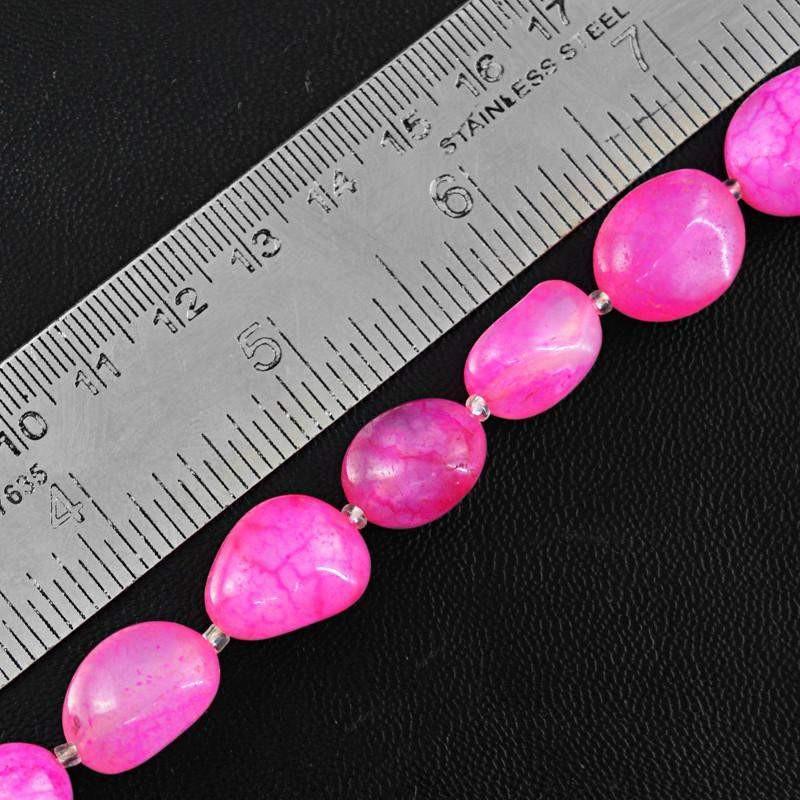 gemsmore:Natural Pink Onyx Unheated Beads Strand