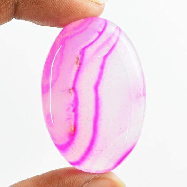 gemsmore:Natural Pink Onyx Untreated Palm Oval Shape Gemstone