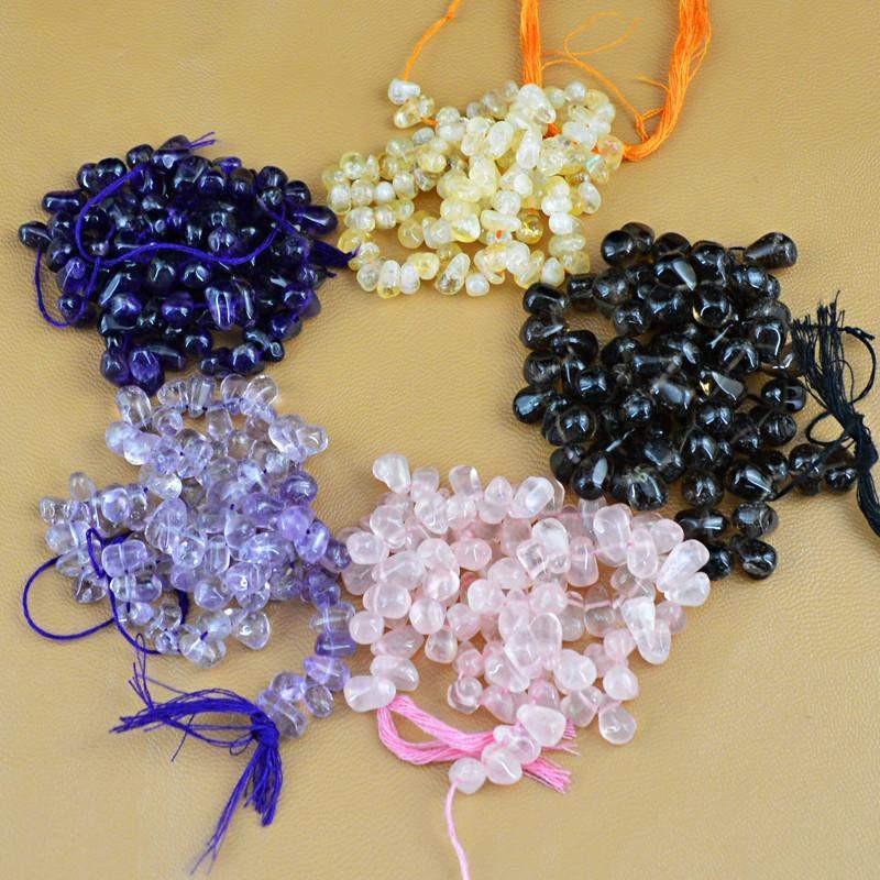 gemsmore:Natural Pink Rose Quartz & Amethyst Beads Lot