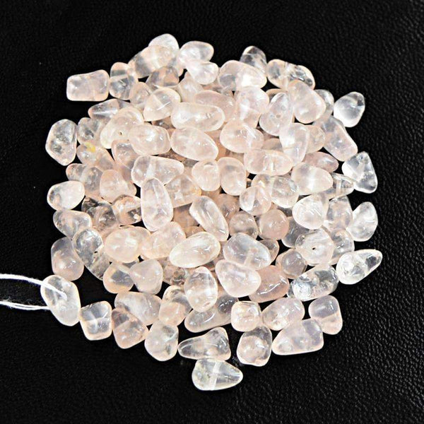 gemsmore:Natural Pink Rose Quartz Beads Lot - Untreated Drilled